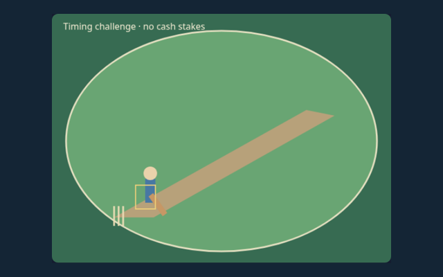 Cricket Batting Challenge game board
