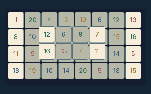 Mahjong Solitaire game board